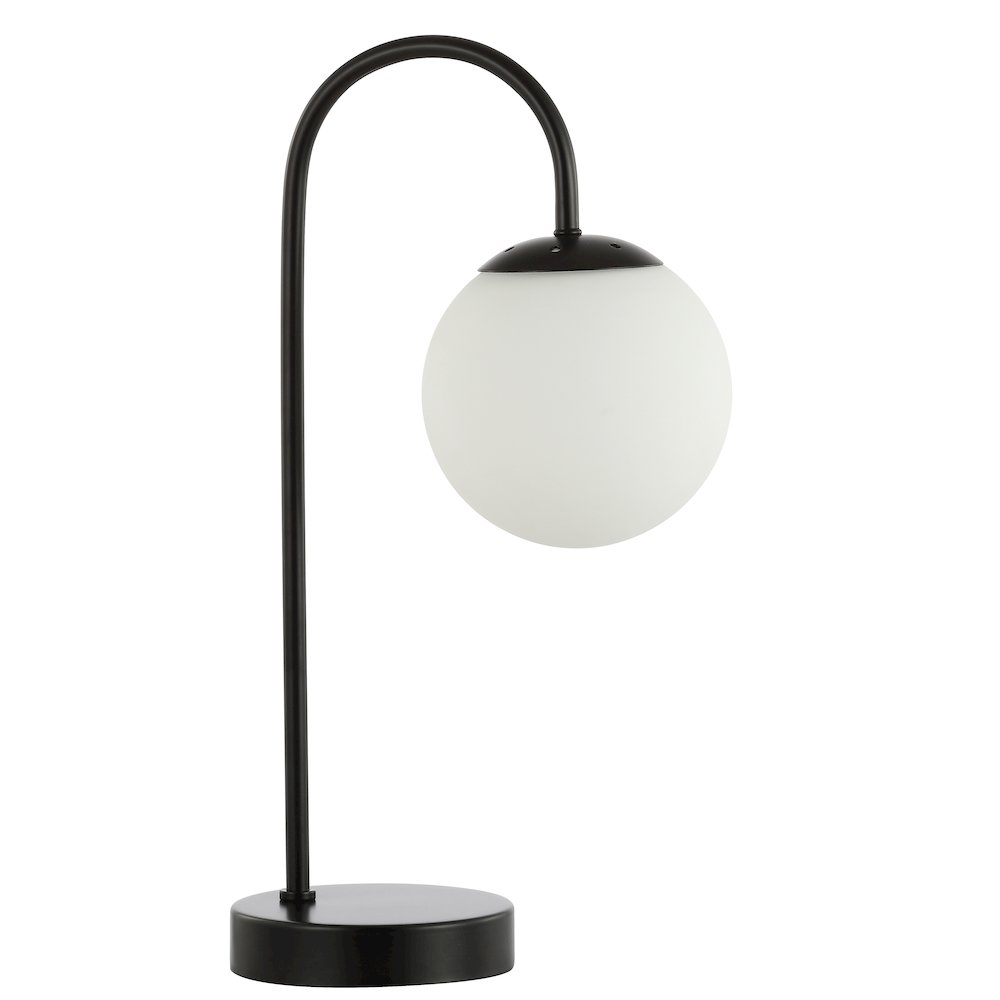 Arco Iron/Glass Minimalist Mid Century Globe Led Table Lamp. Picture 2