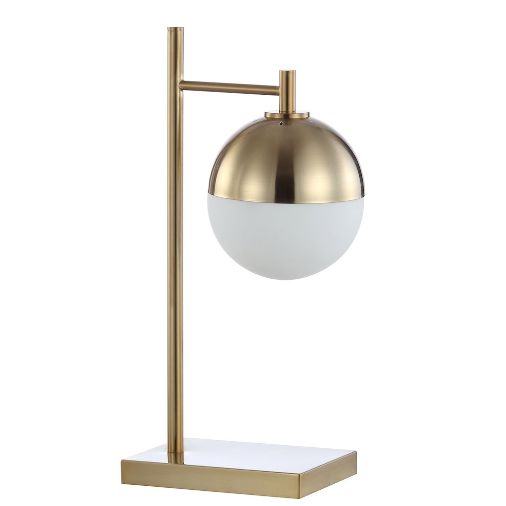 Marcel Iron/Glass Art Deco Mid Century Globe Led Table Lamp. Picture 2