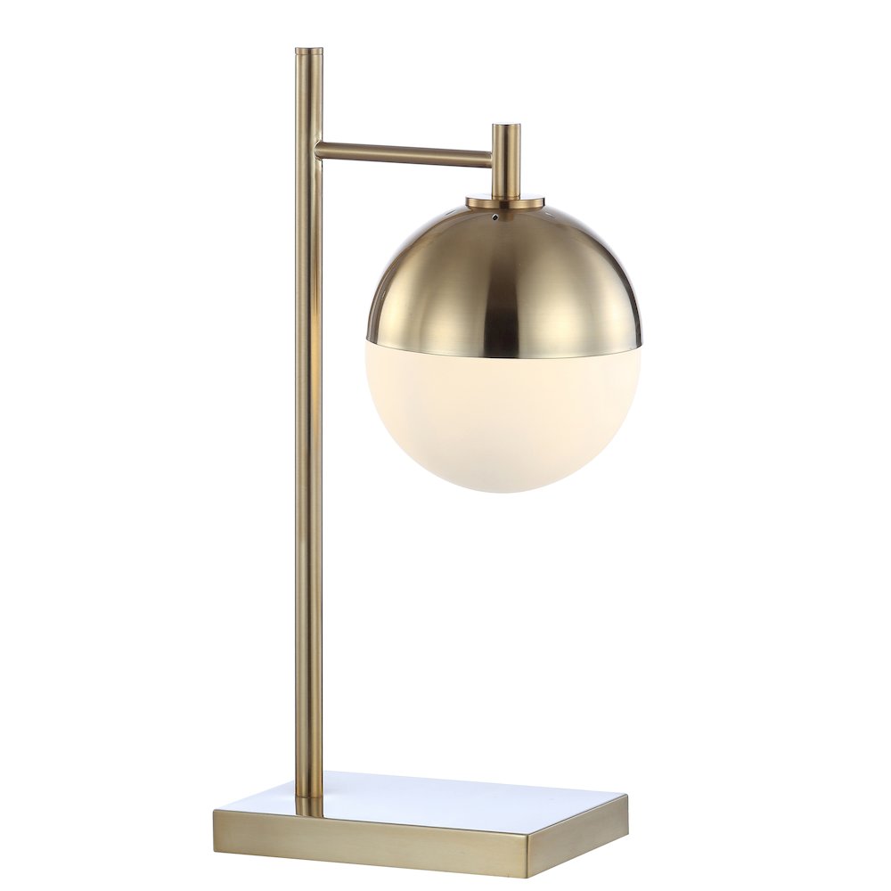 Marcel Iron/Glass Art Deco Mid Century Globe Led Table Lamp. Picture 1