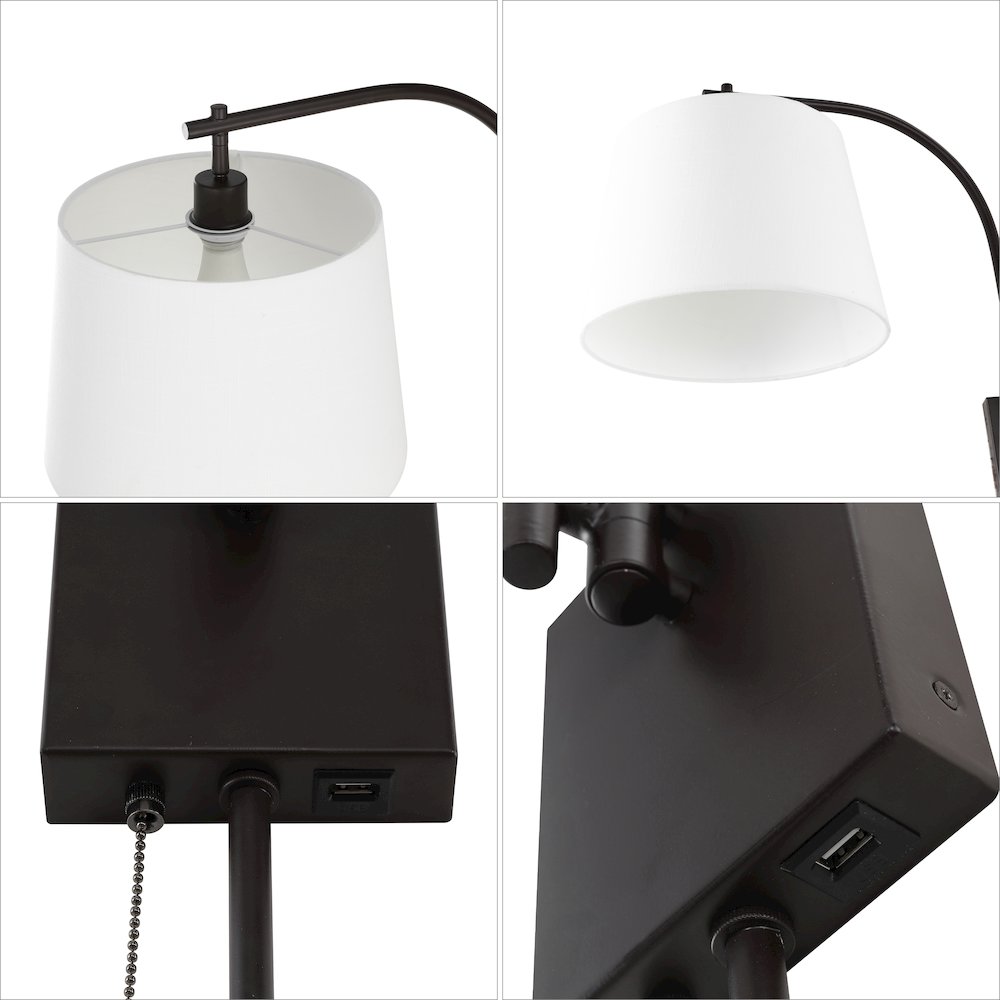 Plug-In Or Hardwired Iron Led Gooseneck Swing Arm Wall Sconce. Picture 5