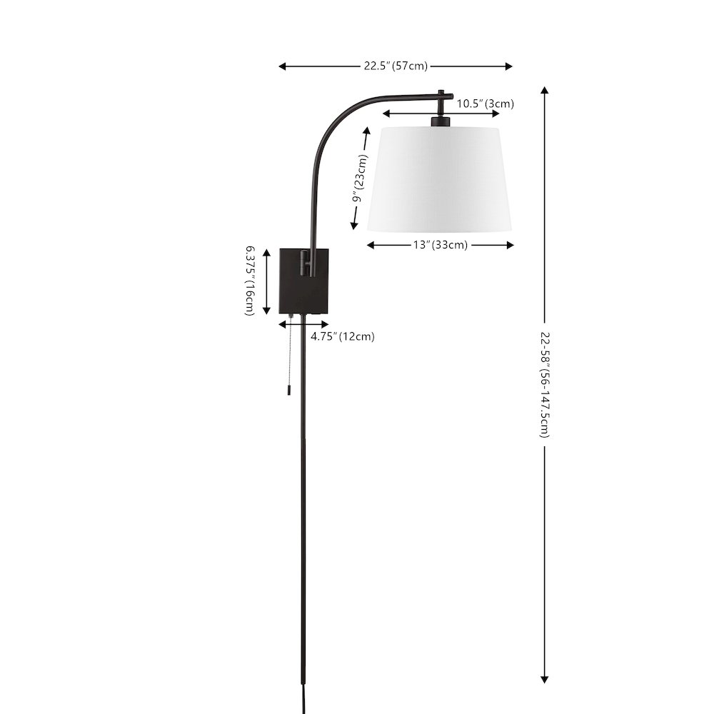 Plug-In Or Hardwired Iron Led Gooseneck Swing Arm Wall Sconce. Picture 9