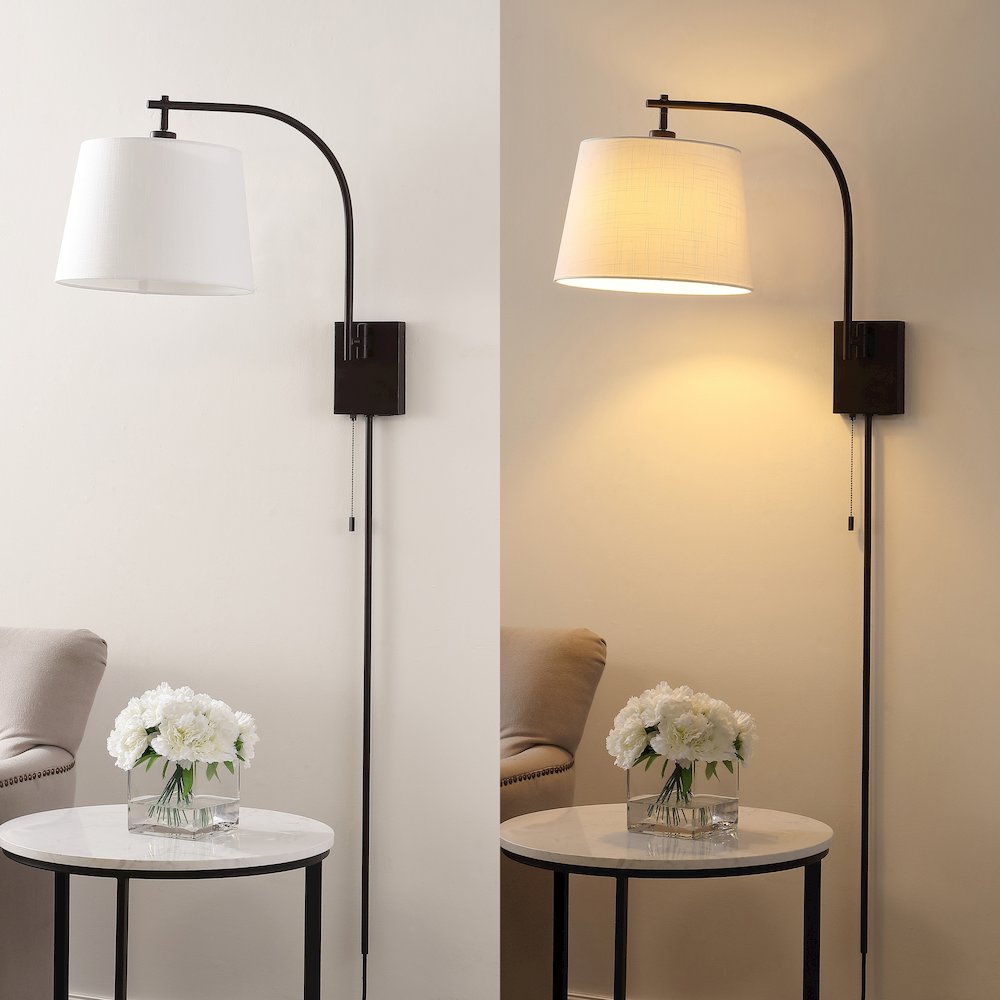 Plug-In Or Hardwired Iron Led Gooseneck Swing Arm Wall Sconce. Picture 6