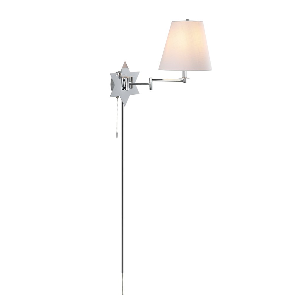 French Country Swing Arm Plug-In Or Hardwired Iron Led Star Wall Sconce. Picture 3