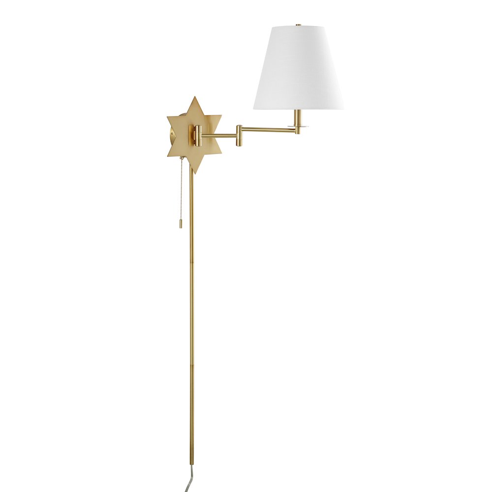 French Country Swing Arm Plug-In Or Hardwired Iron Led Star Wall Sconce. Picture 4