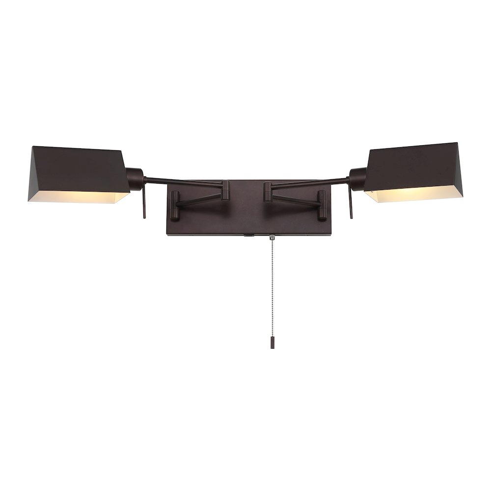 Industrial Single Swing Arm Plug In Or Hardwired Iron Led Wall Sconce. Picture 1