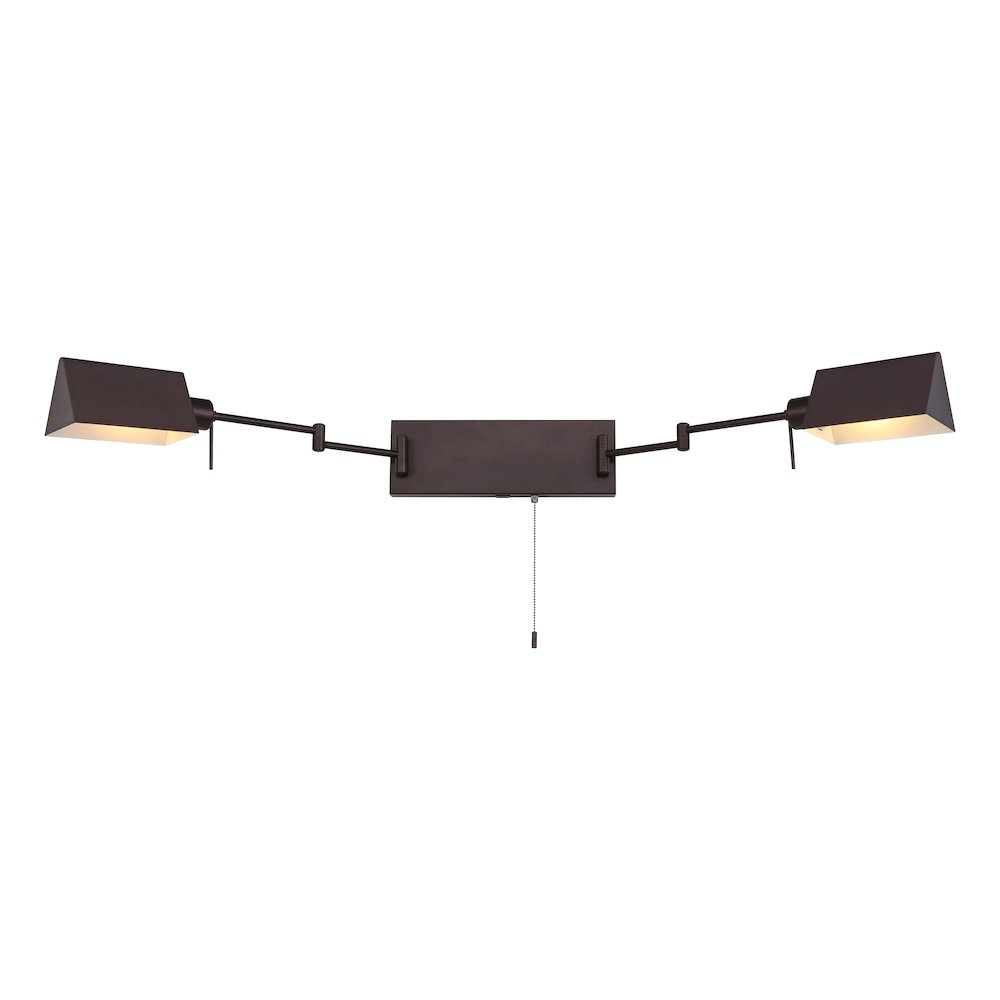 Industrial Single Swing Arm Plug In Or Hardwired Iron Led Wall Sconce. Picture 5