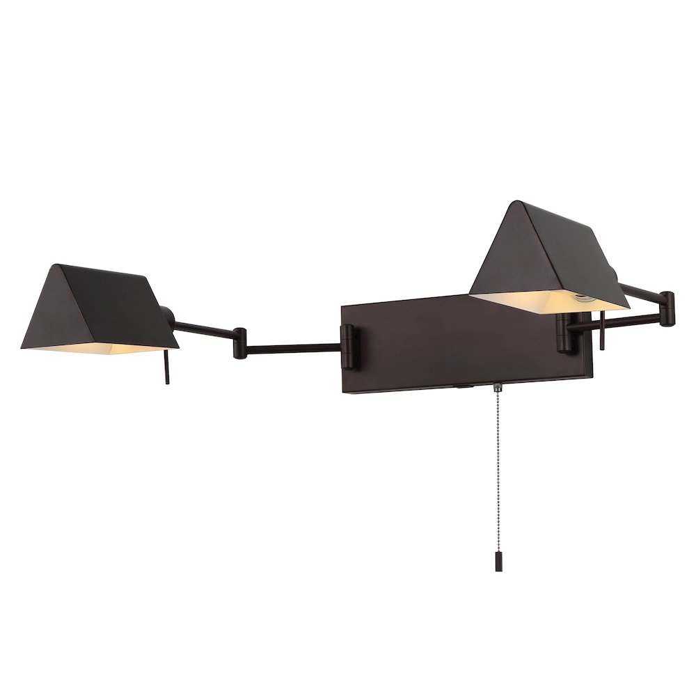 Industrial Single Swing Arm Plug In Or Hardwired Iron Led Wall Sconce. Picture 6