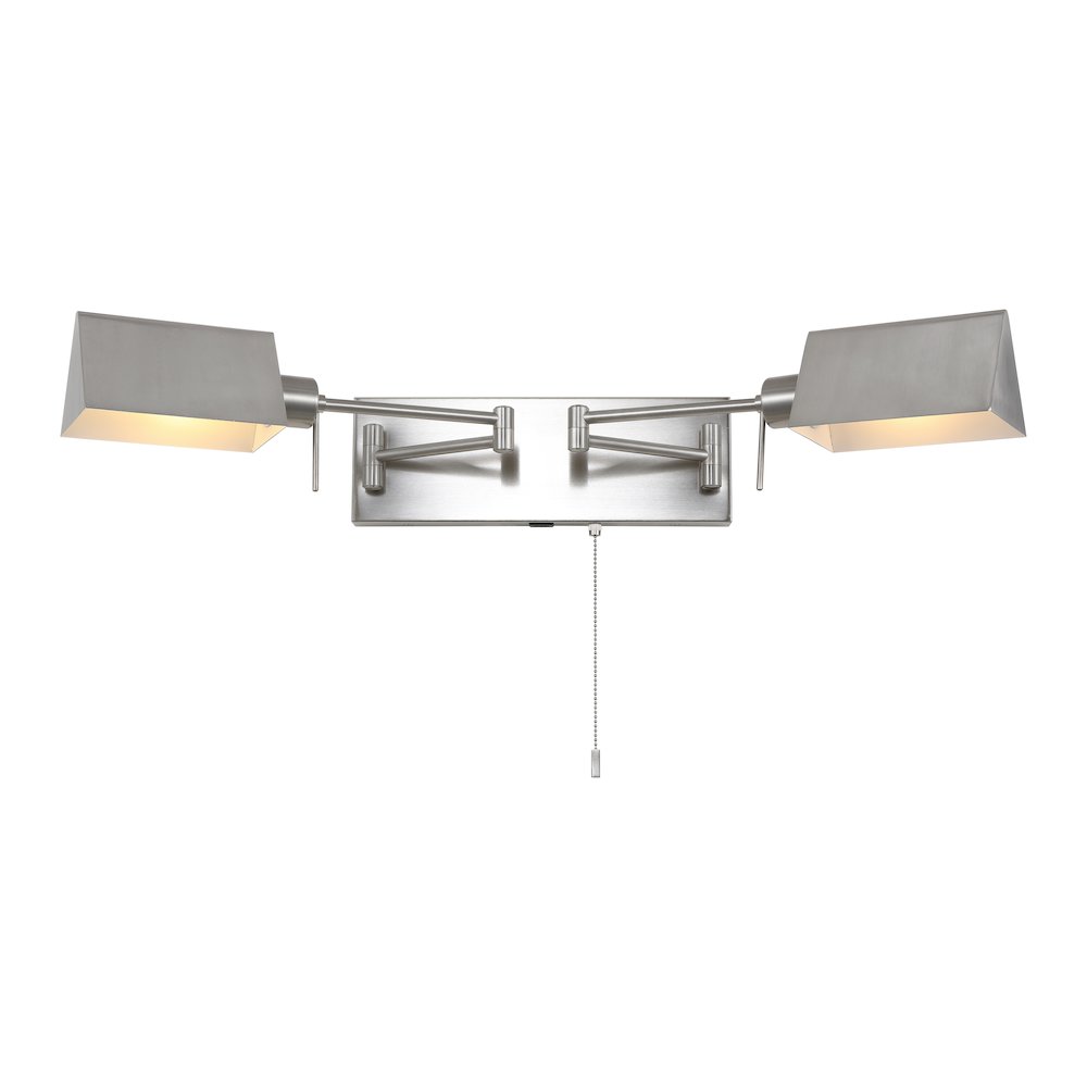 Industrial Single Swing Arm Plug In Or Hardwired Iron Led Wall Sconce. Picture 1