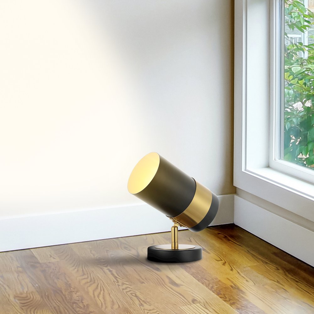 Astra Modern Industrial Iron Adjustable Indoor Led Floor Spotlight. Picture 3