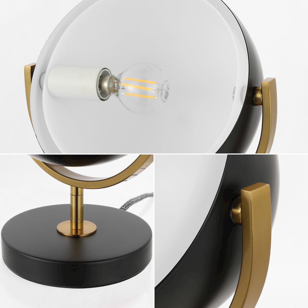 Orion Vintage Classic Metal/Acrylic Adjustable Orb Led Floor Spotlight. Picture 3