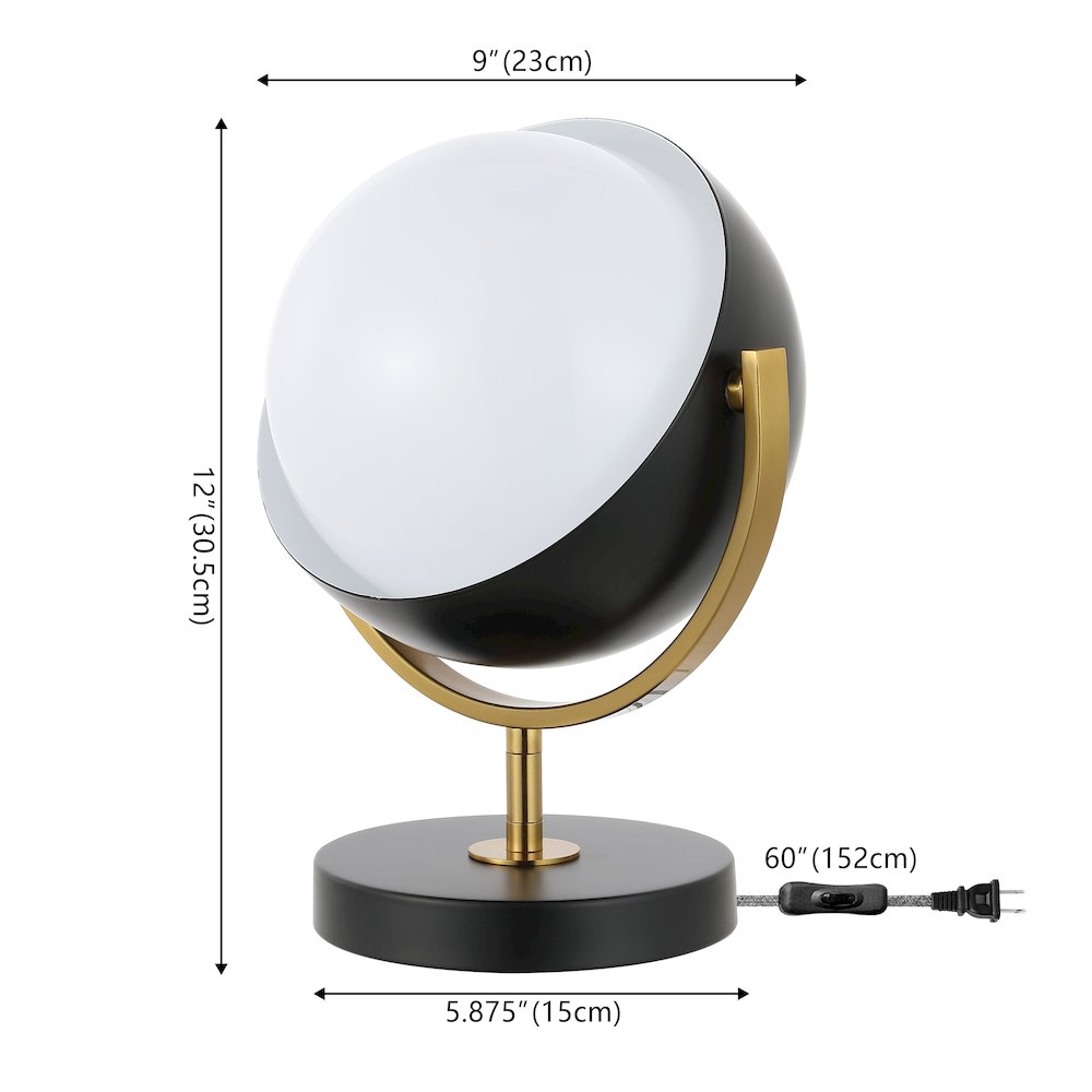 Orion Vintage Classic Metal/Acrylic Adjustable Orb Led Floor Spotlight. Picture 4