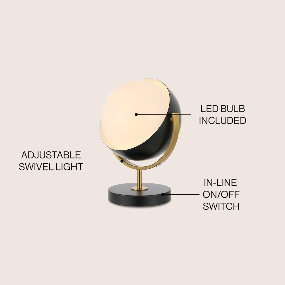 Orion Vintage Classic Metal/Acrylic Adjustable Orb Led Floor Spotlight. Picture 5