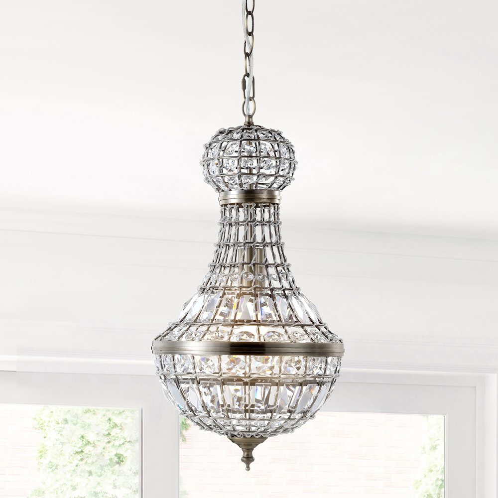 Regina Crystal/Metal Empire Led Pendant. Picture 13