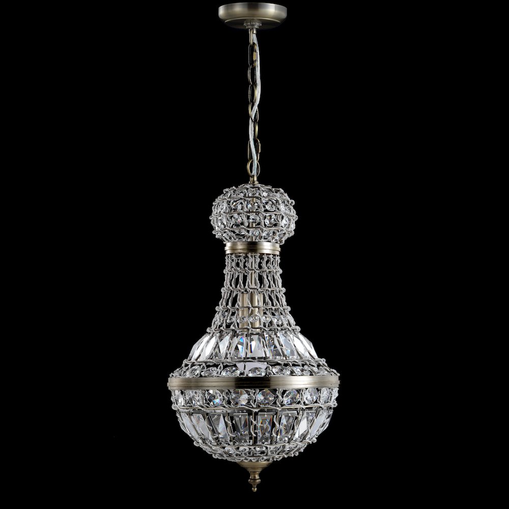 Regina Crystal/Metal Empire Led Pendant. Picture 4