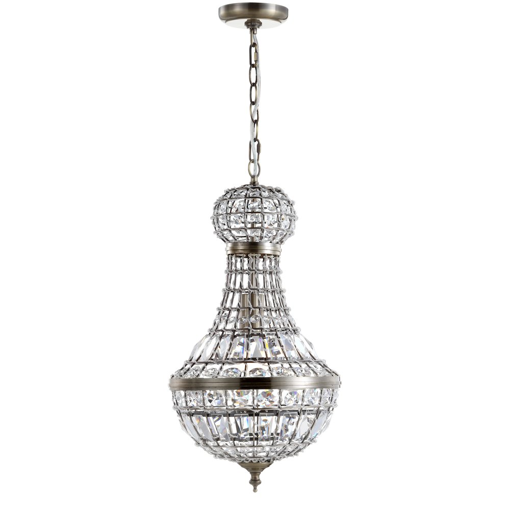 Regina Crystal/Metal Empire Led Pendant. Picture 1