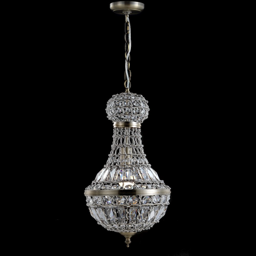 Regina Crystal/Metal Empire Led Pendant. Picture 3