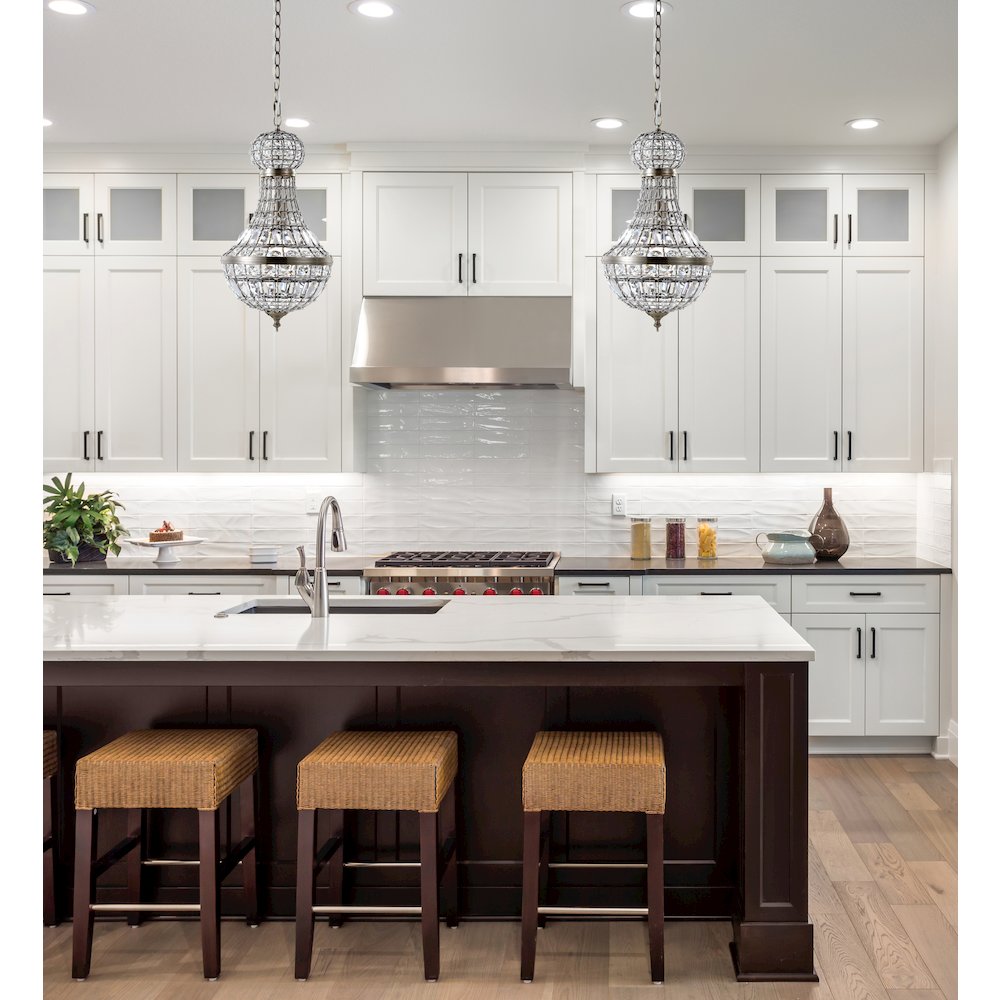 Regina Crystal/Metal Empire Led Pendant. Picture 10