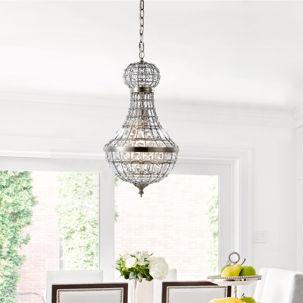 Regina Crystal/Metal Empire Led Pendant. Picture 9