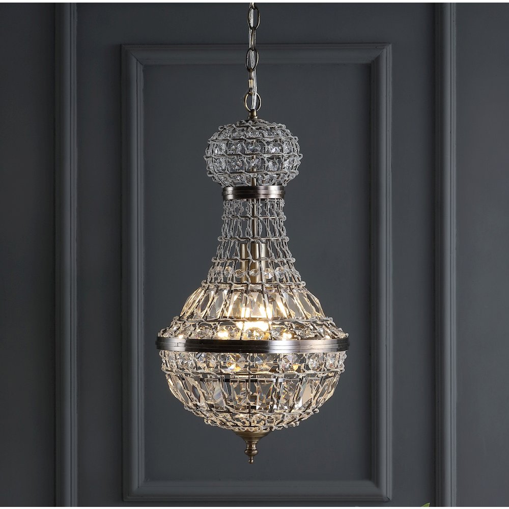Regina Crystal/Metal Empire Led Pendant. Picture 14