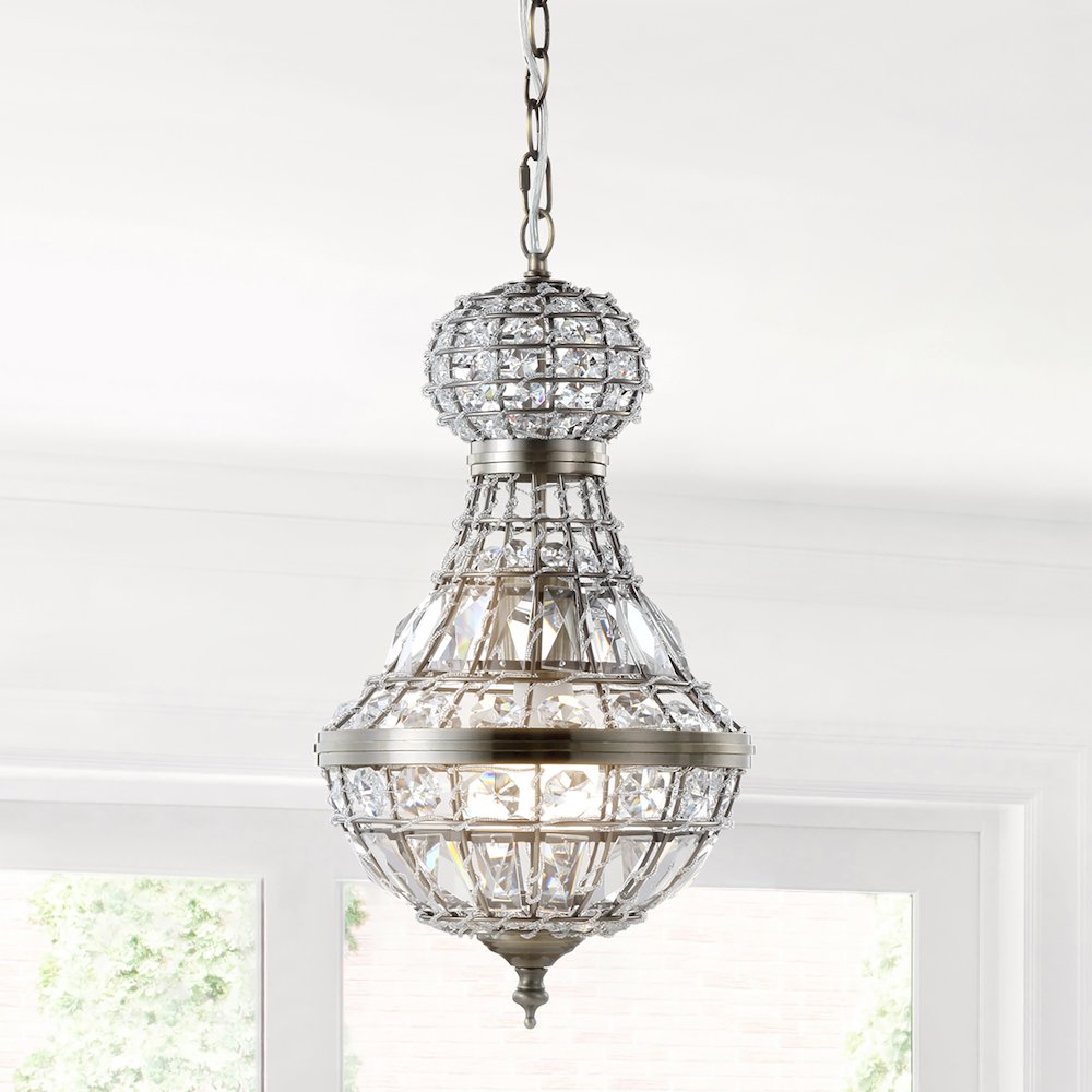 Regina Crystal/Metal Empire Led Pendant. Picture 15