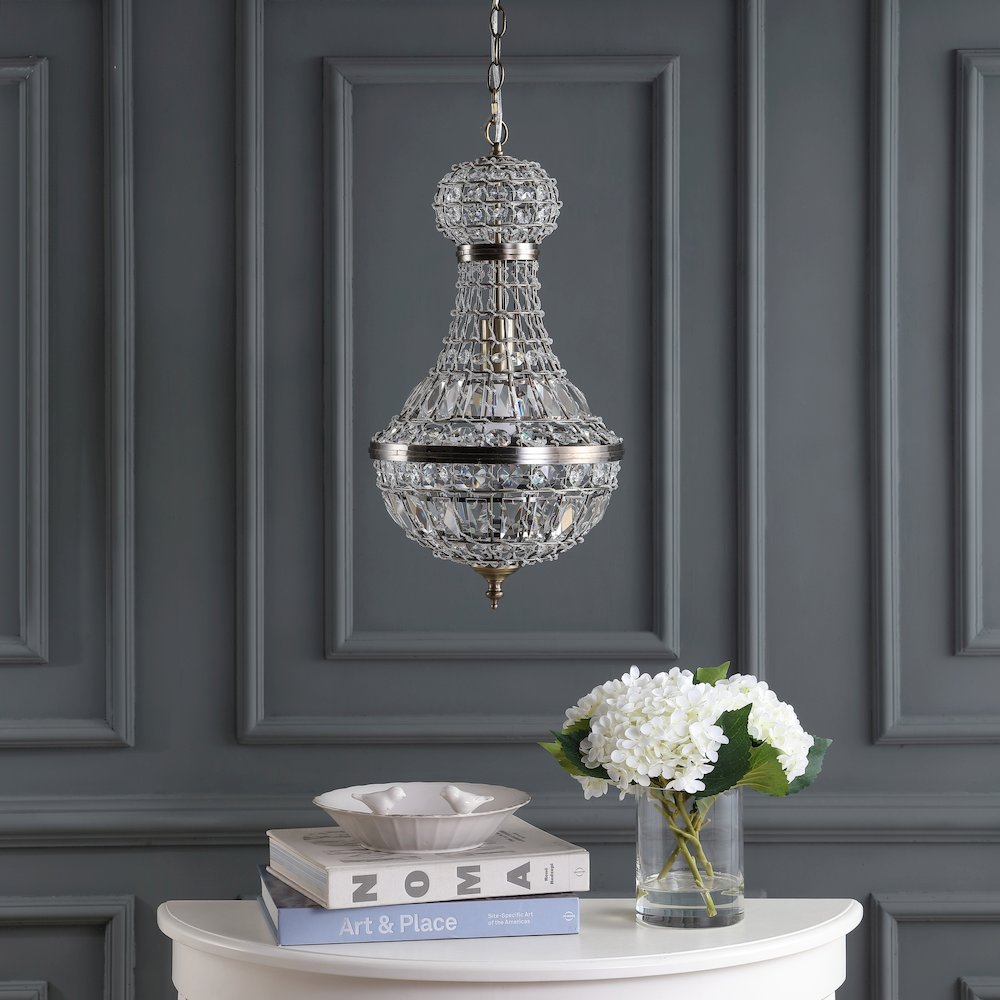 Regina Crystal/Metal Empire Led Pendant. Picture 10
