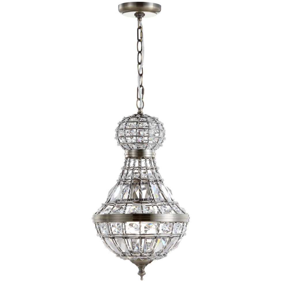Regina Crystal/Metal Empire Led Pendant. Picture 1