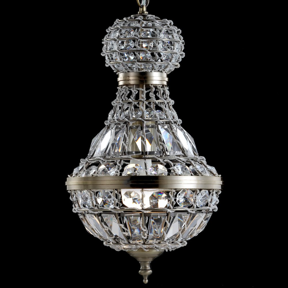 Regina Crystal/Metal Empire Led Pendant. Picture 7