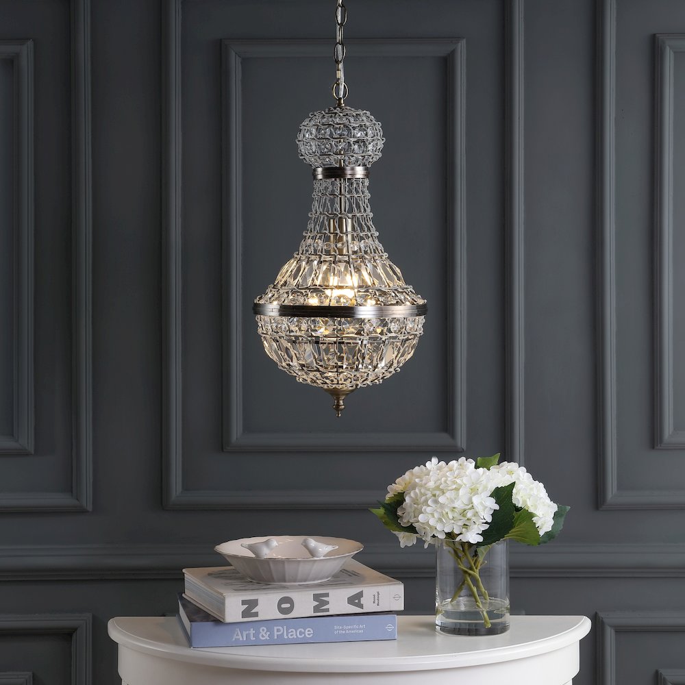 Regina Crystal/Metal Empire Led Pendant. Picture 9