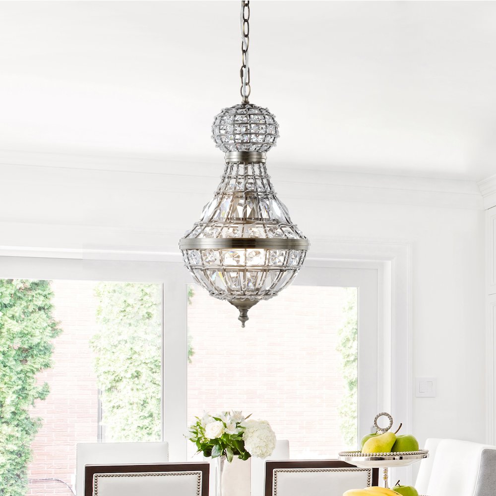 Regina Crystal/Metal Empire Led Pendant. Picture 11