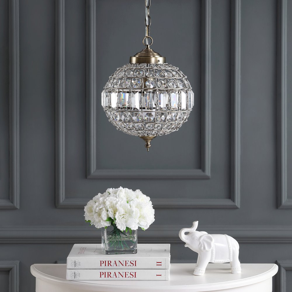 Georgina Crystal/Metal Led Pendant Pendant. Picture 10