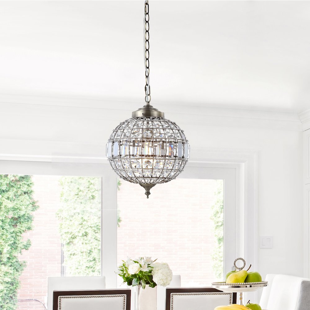Georgina Crystal/Metal Led Pendant Pendant. Picture 11