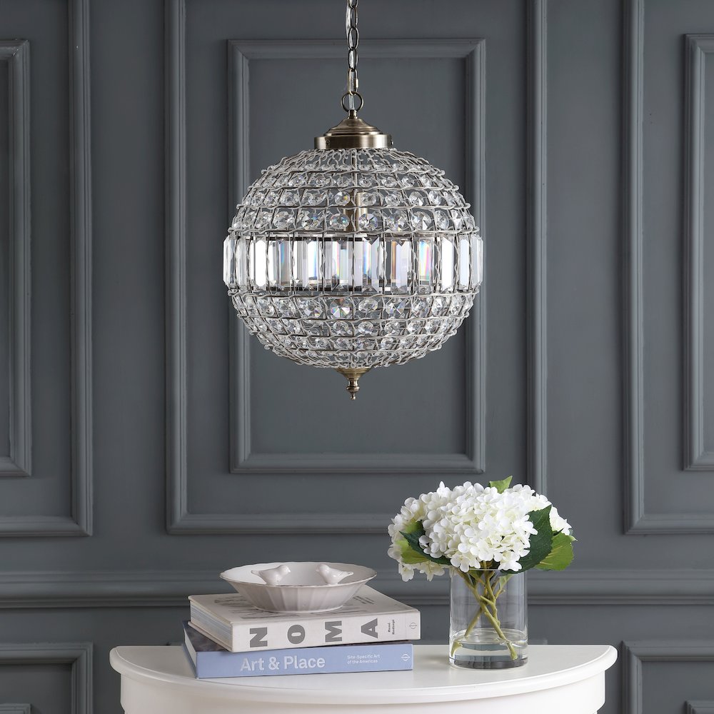 Georgina Crystal/Metal Led Pendant Pendant. Picture 10
