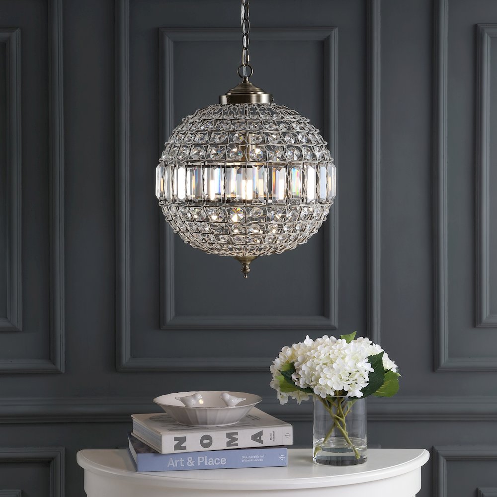 Georgina Crystal/Metal Led Pendant Pendant. Picture 9