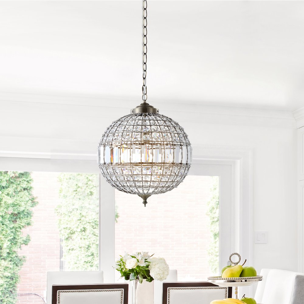 Georgina Crystal/Metal Led Pendant Pendant. Picture 11