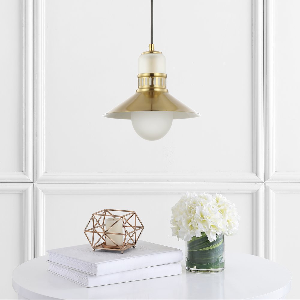 Colin Adjustable Iron/Glass Retro Hurricane Led Pendant. Picture 8