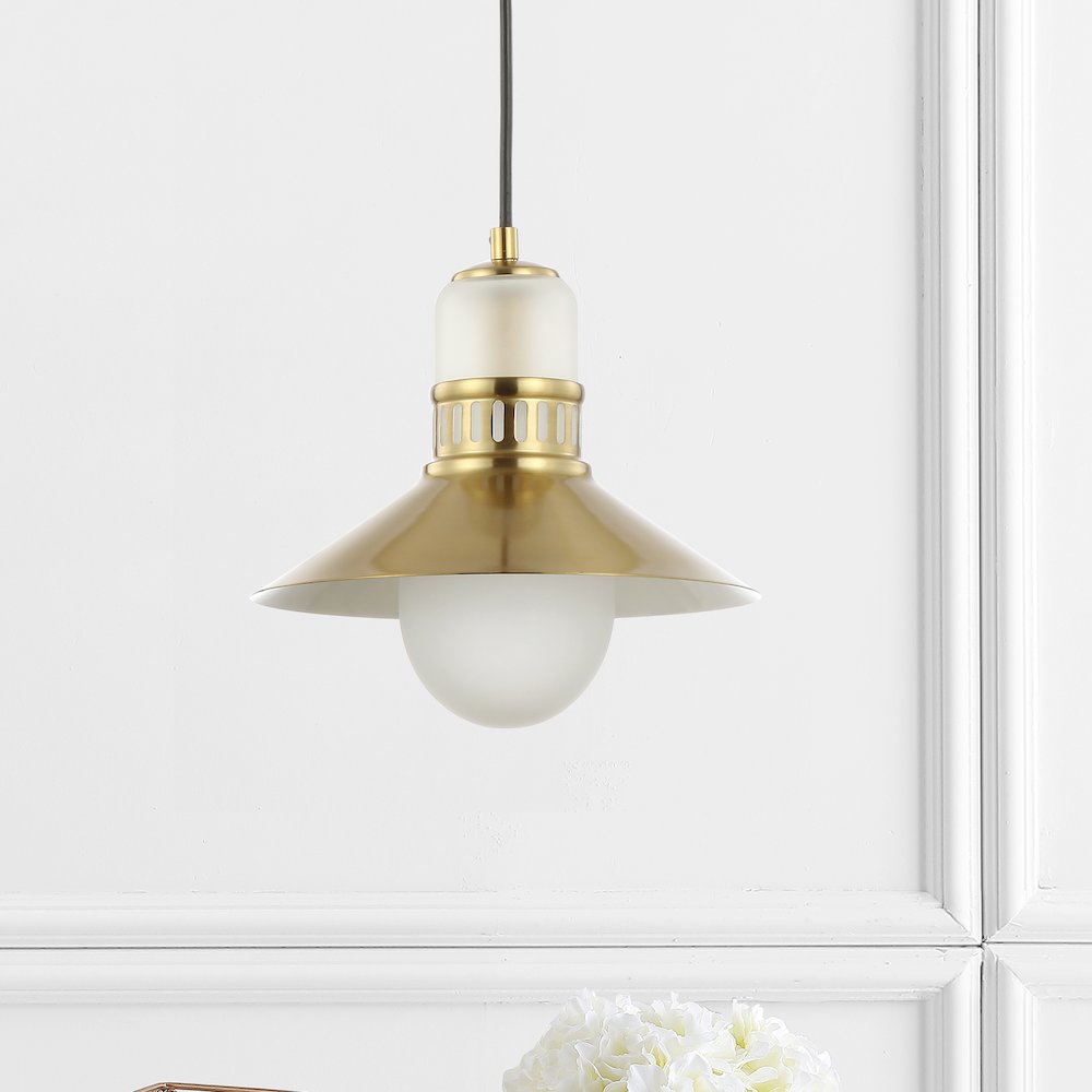 Colin Adjustable Iron/Glass Retro Hurricane Led Pendant. Picture 6