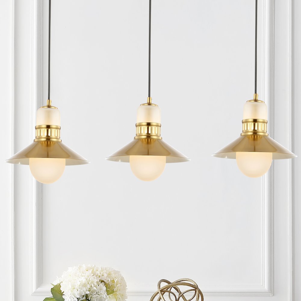 Colin Adjustable Iron/Glass Retro Hurricane Led Pendant. Picture 10