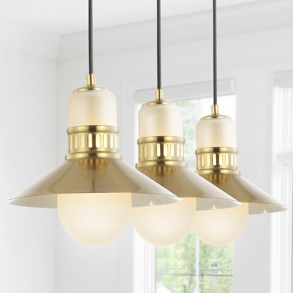 Colin Adjustable Iron/Glass Retro Hurricane Led Pendant. Picture 11