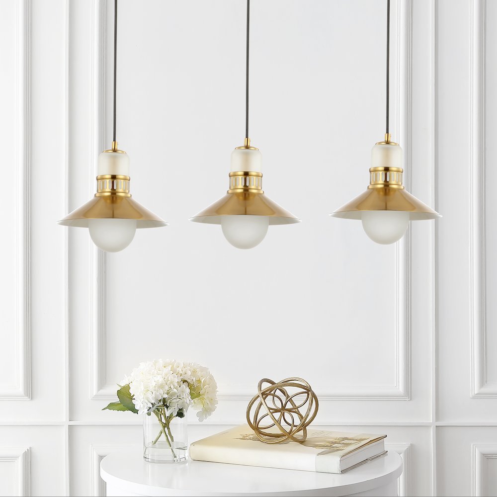 Colin Adjustable Iron/Glass Retro Hurricane Led Pendant. Picture 8