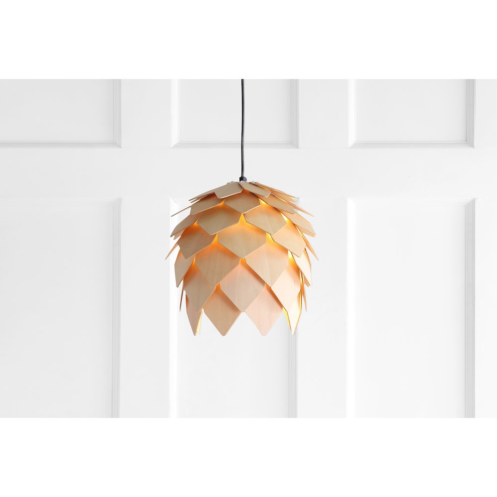 Simon Pinecone Wood Led Pendant. Picture 9