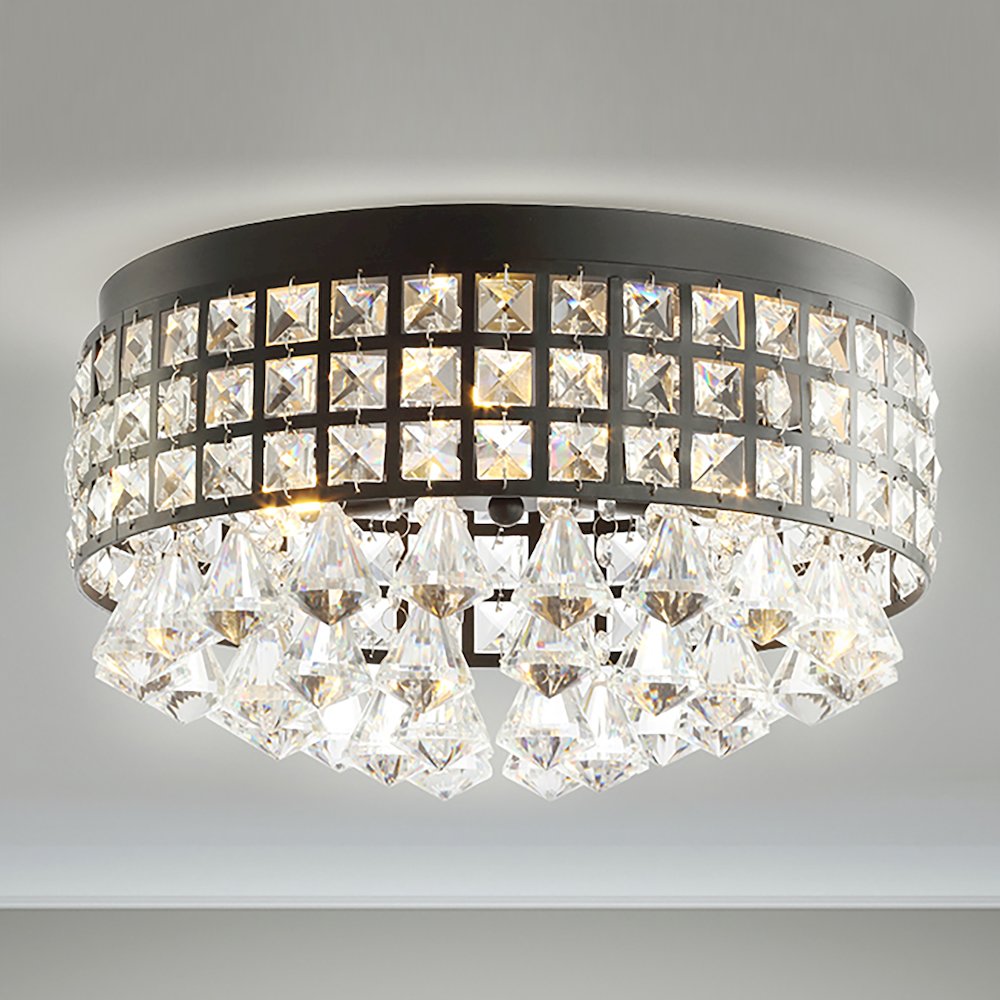 Meredith Crystal Dropsmetal Led Flush Mount. Picture 10