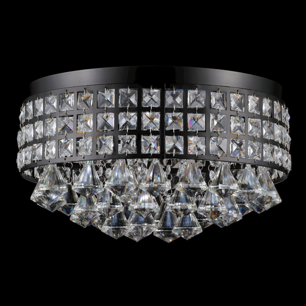 Meredith Crystal Dropsmetal Led Flush Mount. Picture 4