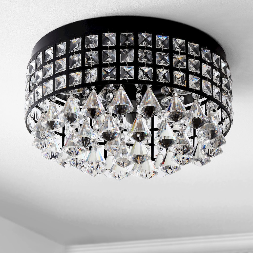 Meredith Crystal Dropsmetal Led Flush Mount. Picture 7