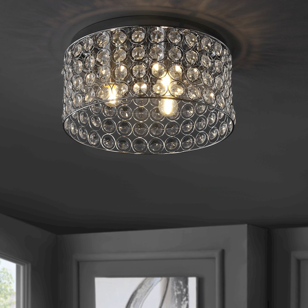 Ellen Crystal/Metal Led Flush Mount. Picture 6
