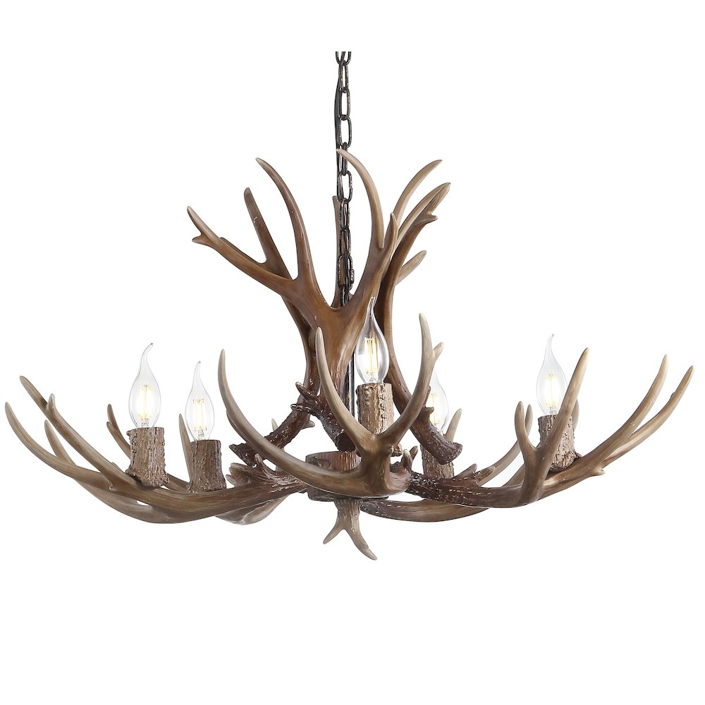 Eldora Adjustable Resin Antler Led Chandelier. Picture 10