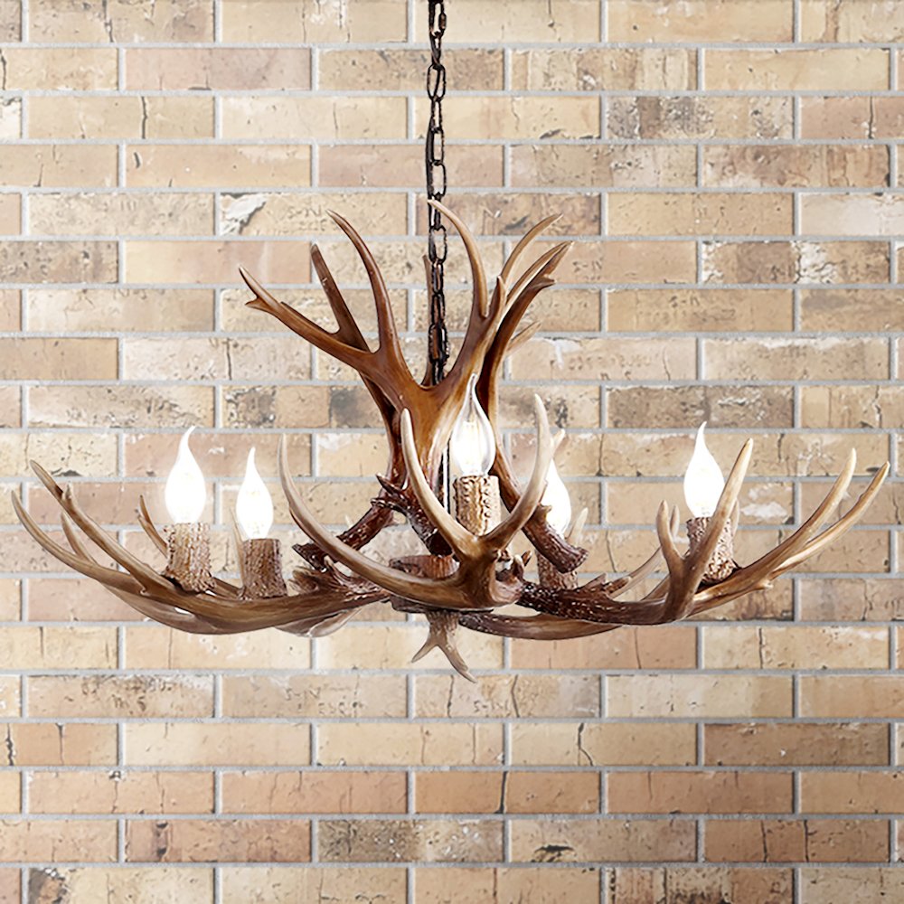 Eldora Adjustable Resin Antler Led Chandelier. Picture 12