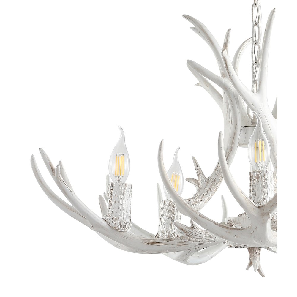 Eldora Adjustable Resin Antler Led Chandelier. Picture 3