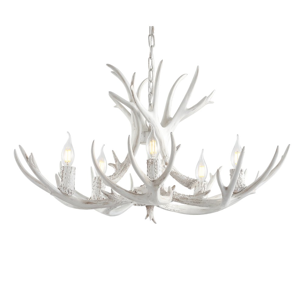 Eldora Adjustable Resin Antler Led Chandelier. Picture 12