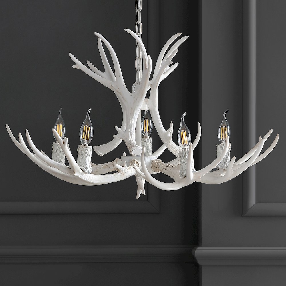 Eldora Adjustable Resin Antler Led Chandelier. Picture 10