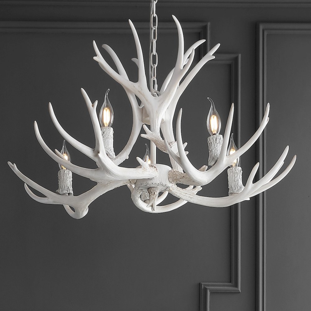 Eldora Adjustable Resin Antler Led Chandelier. Picture 5